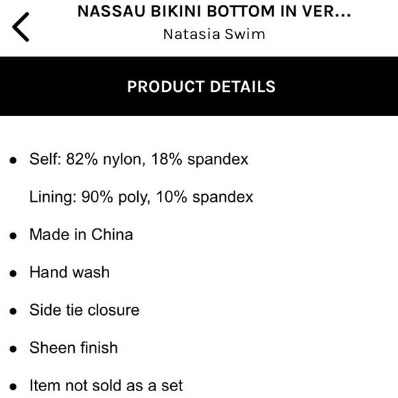 NATASIA SWIM ❤️🔥 NASSAU BIKINI BOTTOMS NWT IN VERBENA - Picture 7 of 13